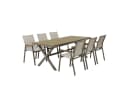 Primaster Garten-Essgruppe Milos 6 Personen Taupe/Creme Stapelbar Bild 1