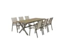 Primaster Garten-Essgruppe Milos 6 Personen Taupe/Creme Stapelbar Bild 2
