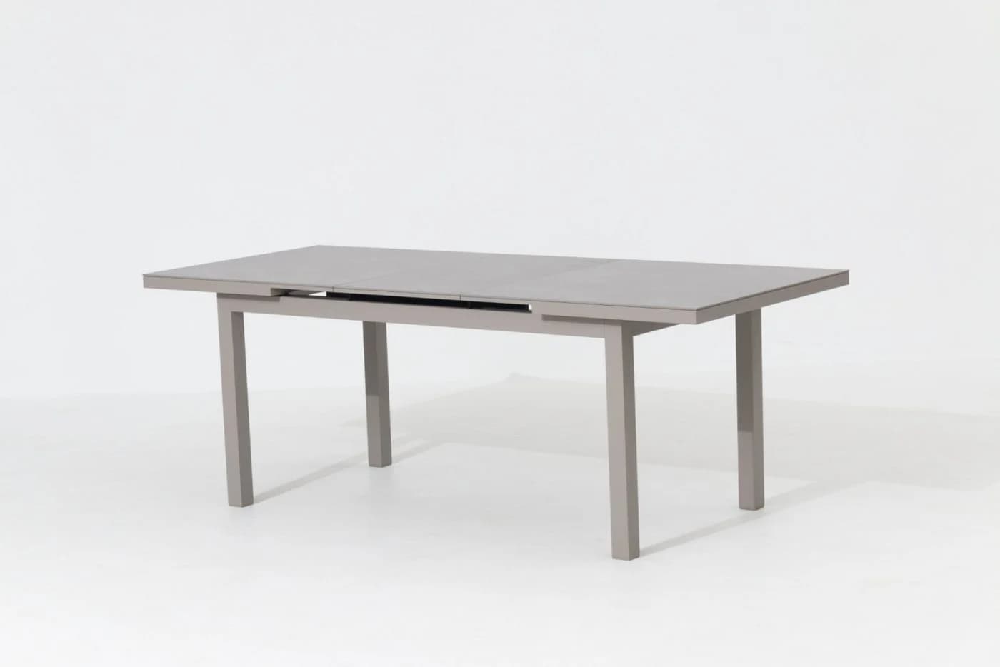 Primaster Gartentisch ausziehbar Aluminium Rhodos hellgrau