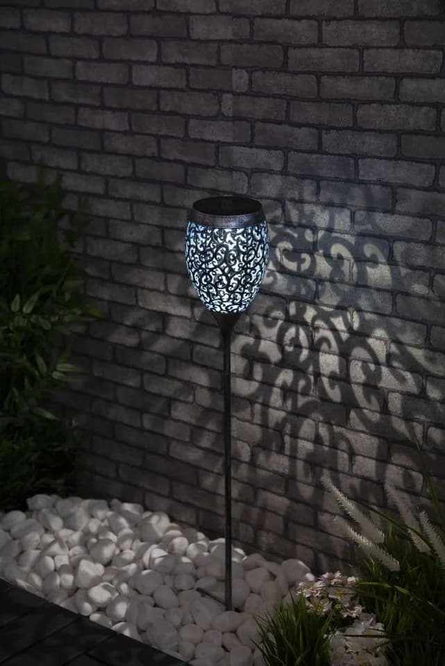 Trend Line LED Solarfackel Ornament 75,5 cm Anthrazit