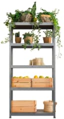 Trend Line Metallsteckregal Schwerlast Silber 5 Böden Bild 1