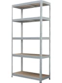 Trend Line Metallsteckregal Schwerlast Silber 5 Böden Bild 2