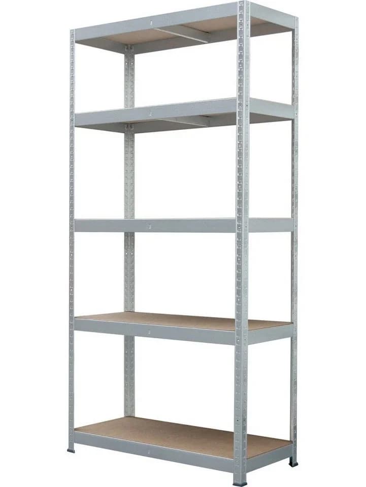 Trend Line Metallsteckregal Schwerlast Silber 5 Böden - Bild 2