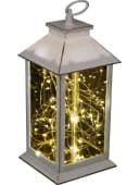 Trend Line LED Laterne Weiß mit Timer und 50 LEDs Bild 2