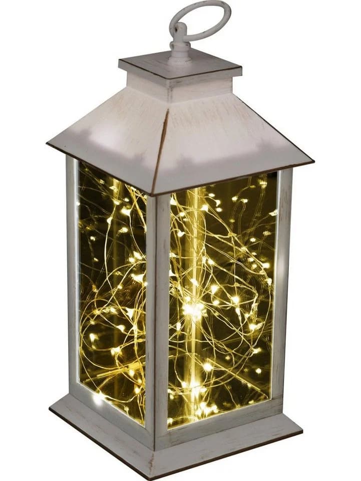 Trend Line LED Laterne Weiß mit Timer und 50 LEDs - Bild 2
