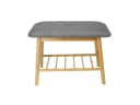 Trend Line Bambus Bank Grau/Natur mit Sitzpolster Bild 2