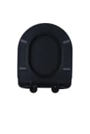 Primaster WC-Sitz mit Absenkautomatik Prag schwarz D-Form Bild 3