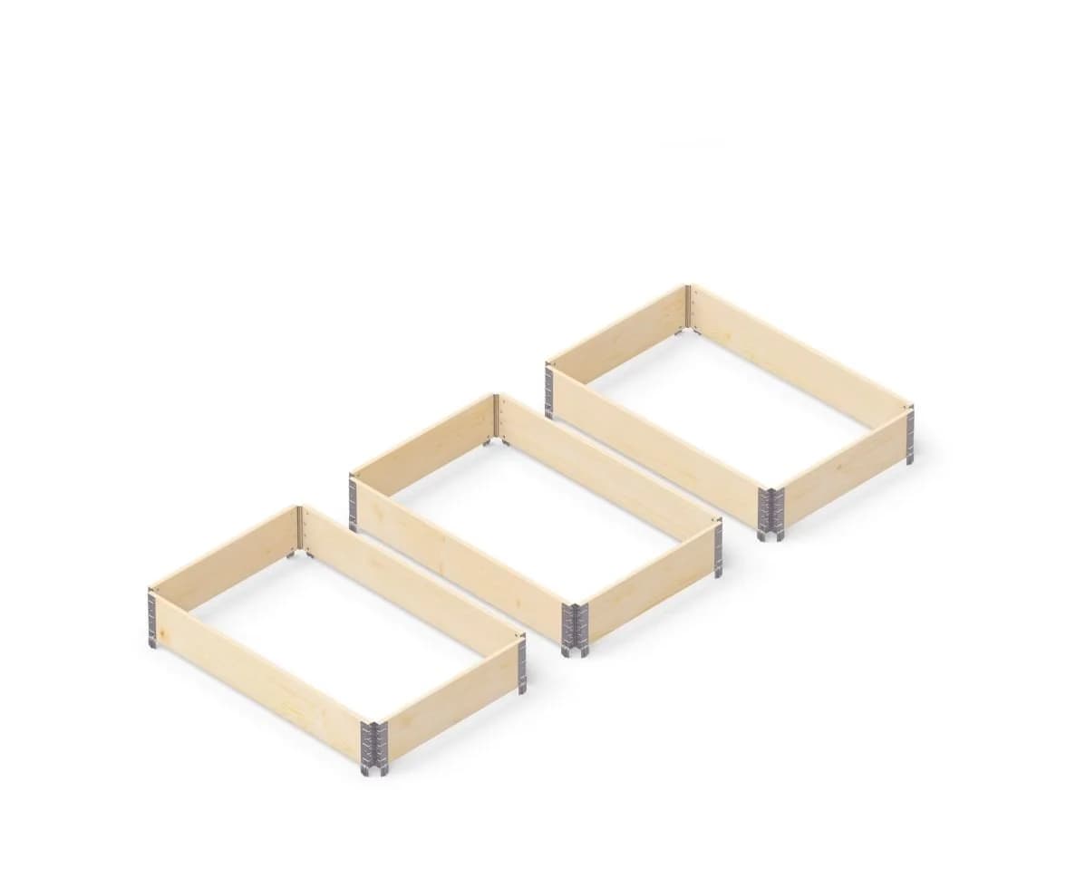 Upyard Palettenrahmen Hochbeet 3er-Set 80 x 60 cm - Bild 4
