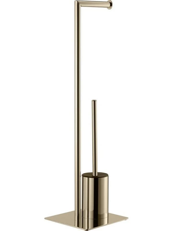 Primaster Toilettenbürstenhalter Light Gold mit Papierrollenhalter