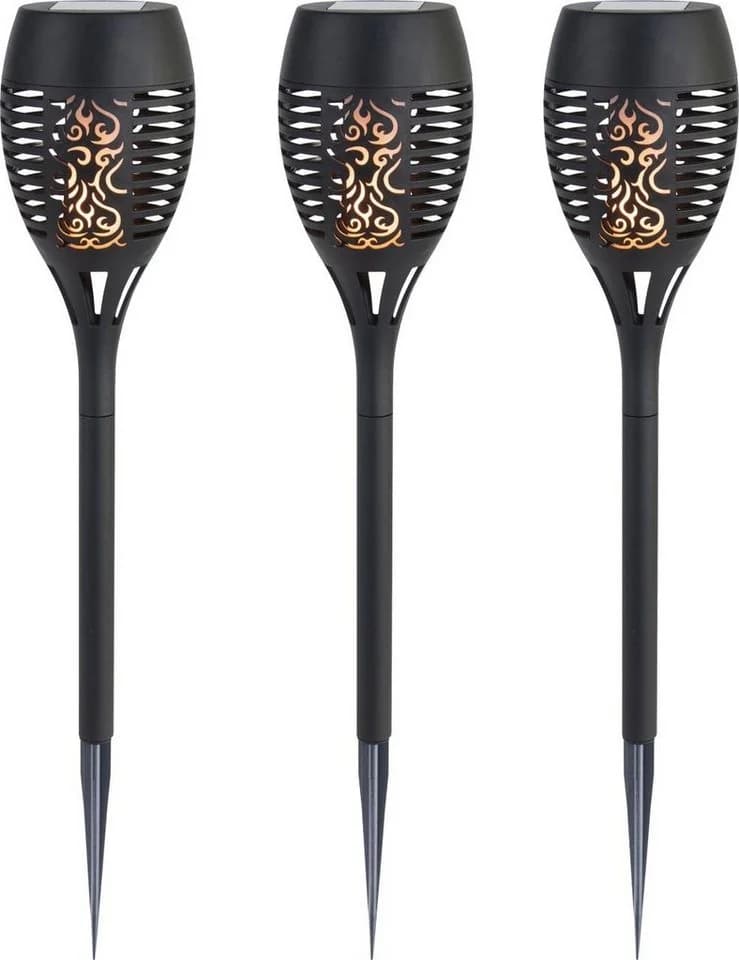 Trend Line LED Gartenfackel 3er-Set 40 cm mit Flackereffekt