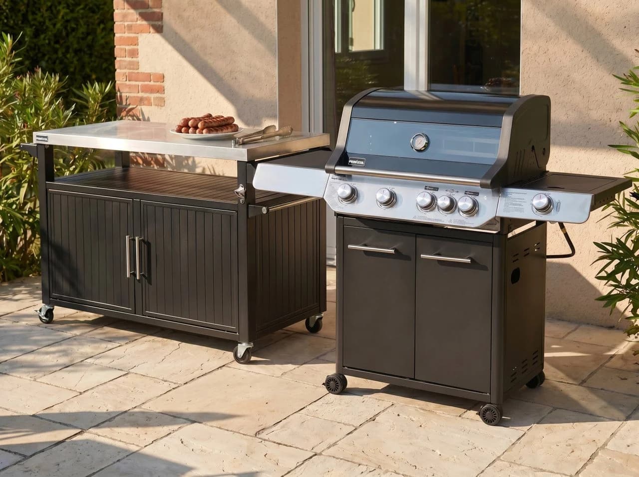 Primaster Grillwagen Napa XXL Universal 2-türig Schwarz - Bild 4