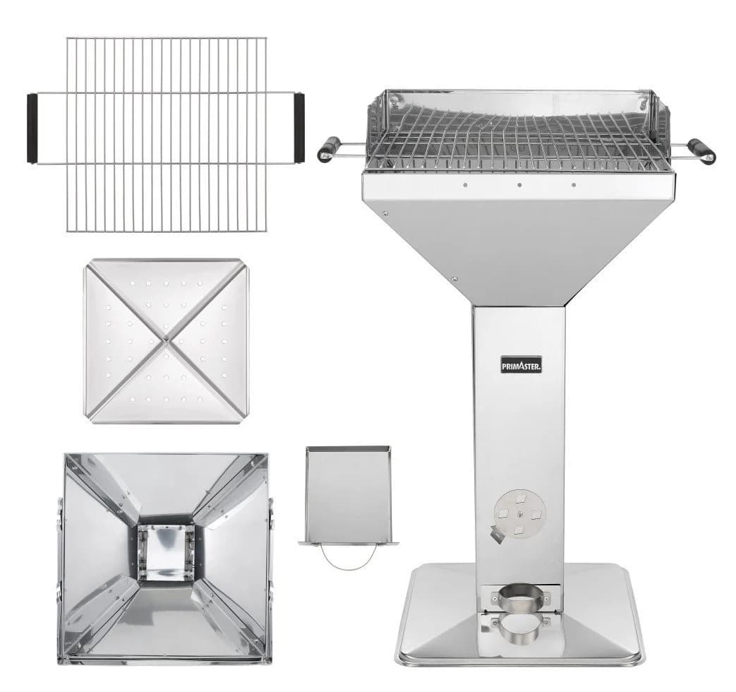 Primaster Trichtergrill Dalton Holzkohlegrill Silber