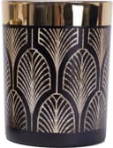 Trend Line Windlicht Glas Ø 10 cm Schwarz Gold Bild 1