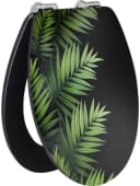 WC-Sitz aus Edelstahl in Schwarz im Palme-Stil Bild 2
