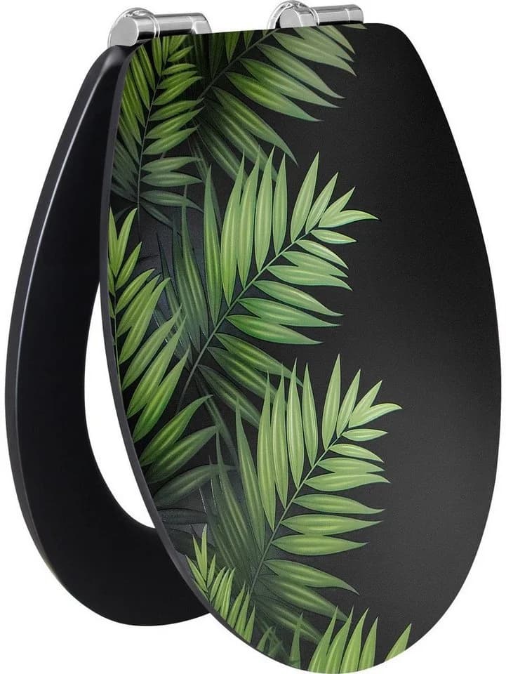 WC-Sitz aus Edelstahl in Schwarz im Palme-Stil - Bild 2