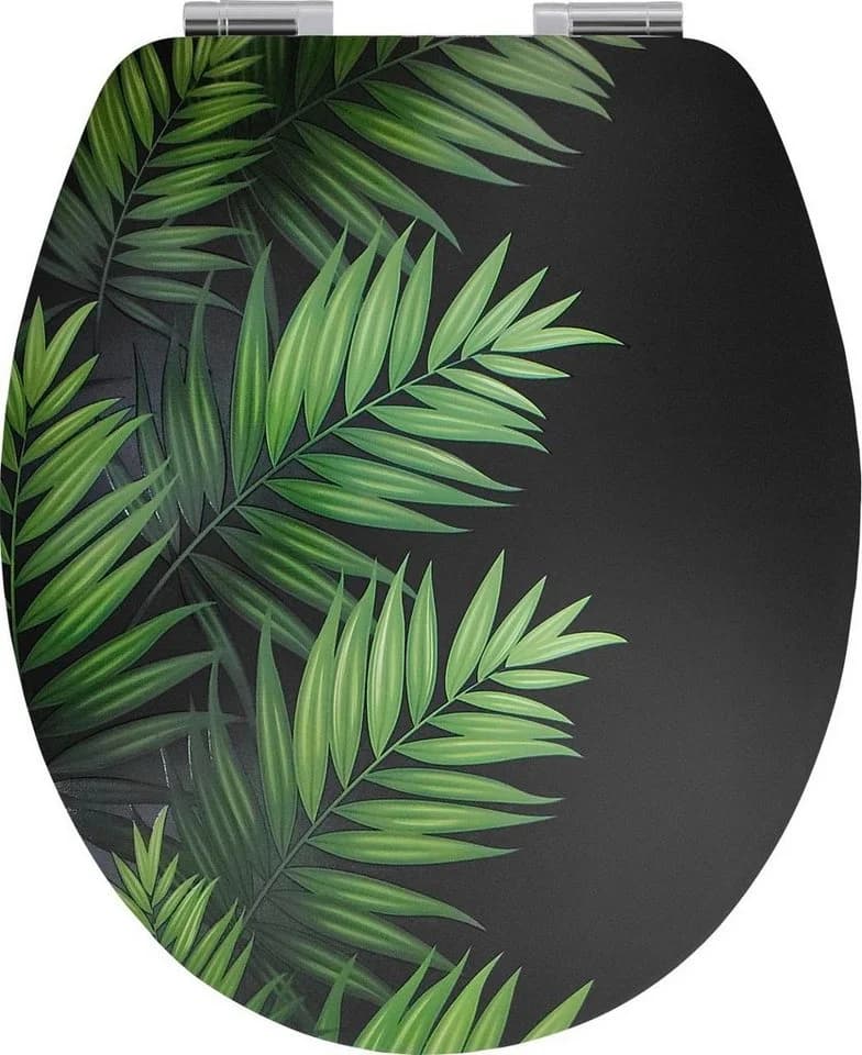WC-Sitz aus Edelstahl in Schwarz im Palme-Stil - Bild 5