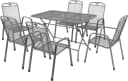 MWH Garten-Essgruppe 6-tlg. Grau Metall klappbar Bild 2