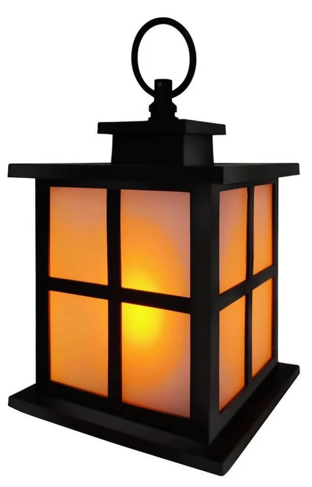Trend Line LED Laterne Schwarz Batteriebetrieben