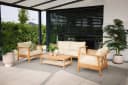 Primaster Gartenlounge-Set Aruba 4-tlg. Akazie/Wiener Geflecht Beige Bild 1