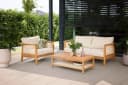 Primaster Gartenlounge-Set Aruba 4-tlg. Akazie/Wiener Geflecht Beige Bild 3