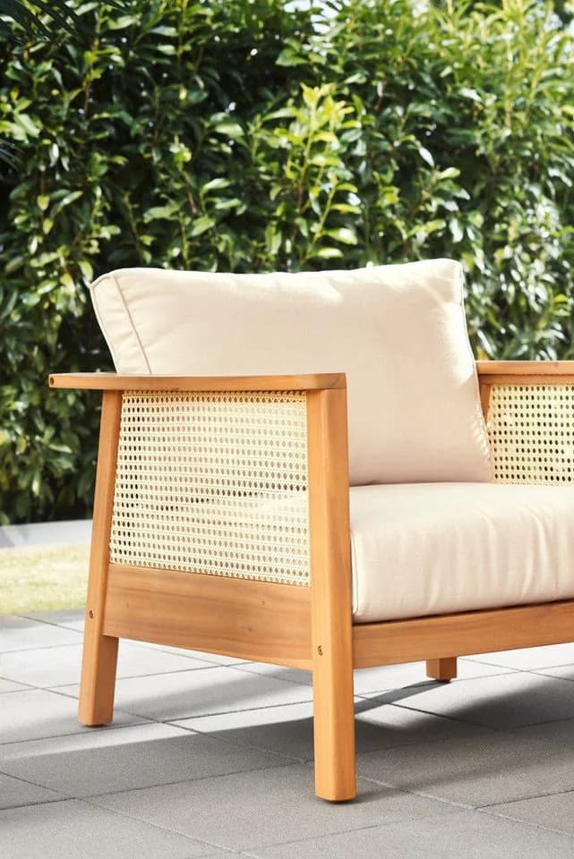 Primaster Gartenlounge-Set Aruba 4-tlg. Akazie/Wiener Geflecht Beige - Bild 4