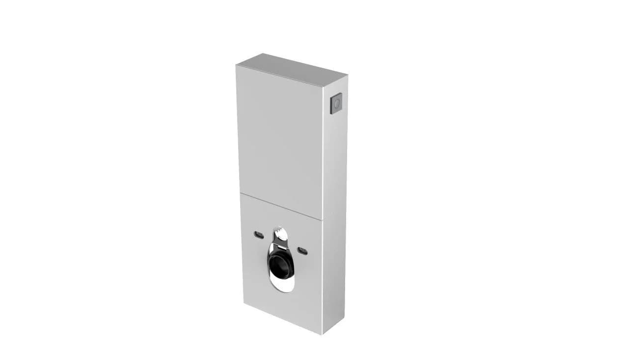 Primaster Vorwandelement WC inkl. Spülkasten Weiß Glas/Aluminium - Bild 2