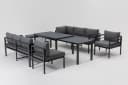 Primaster Gartenlounge-Set Levanto 10 Personen Grau Aluminium Ausziehbar Bild 1