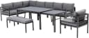 Primaster Gartenlounge-Set Levanto 10 Personen Grau Aluminium Ausziehbar Bild 4