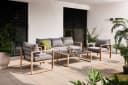 Primaster Loungeset Marbella Aluminium Holzoptik Grau Bild 2