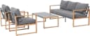 Primaster Loungeset Marbella Aluminium Holzoptik Grau Bild 3