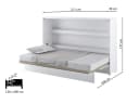 Compleo Schrankbett Lenart Wandklappbett Weiß Hochglanz Bild 4