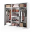 Compleo Kleiderschrank ARTI 02 3-türig Schwebetürenschrank mit Spiegel Weiß Bild 4