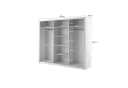 Compleo Kleiderschrank ARTI 02 3-türig Schwebetürenschrank mit Spiegel Weiß Bild 5
