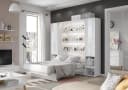 Compleo Schrankbett Vertical Wandklappbett Lenart Bed Concept Weiß Matt Bild 1