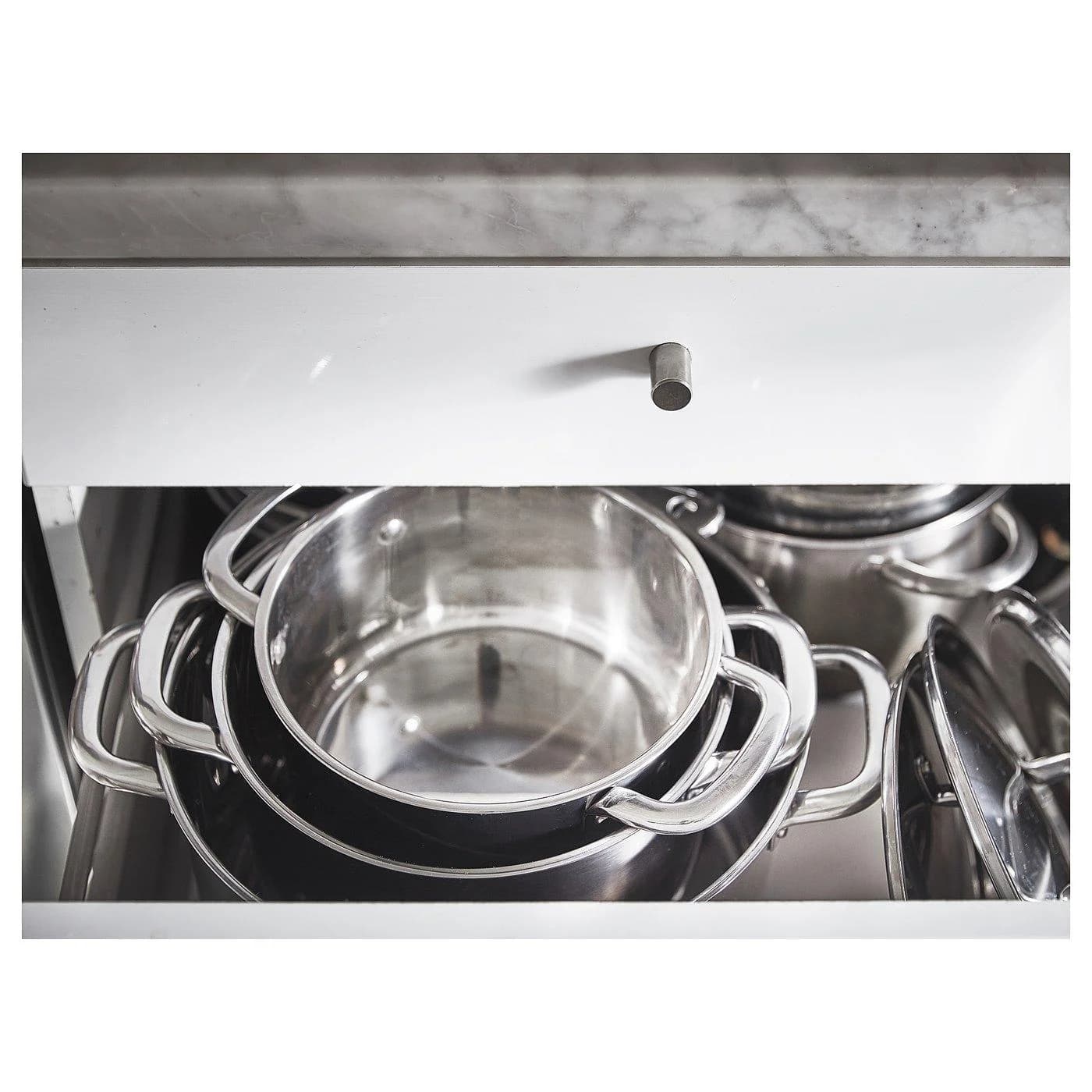 IKEA 365+ Topf mit Deckel Edelstahl Grau Silber