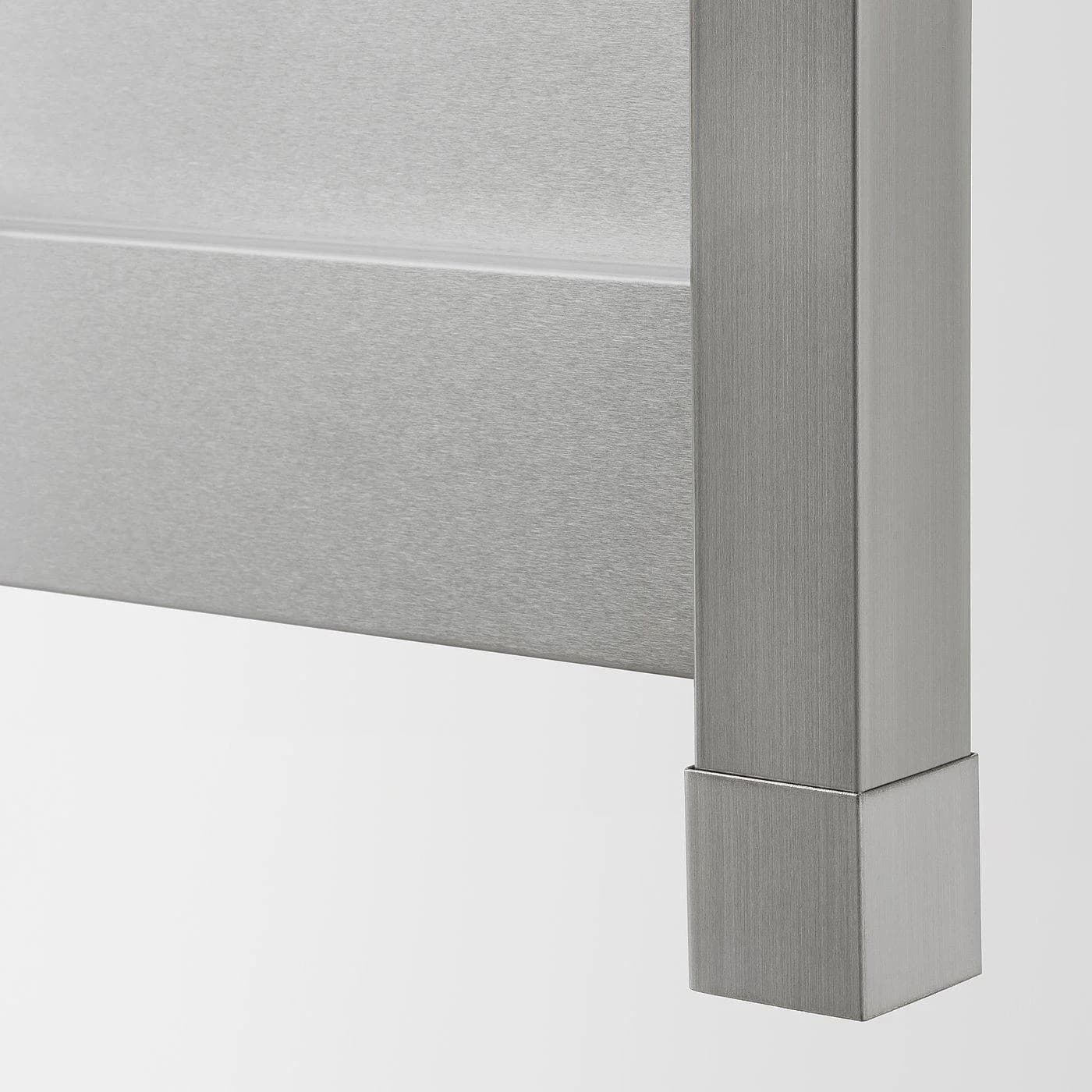 IKEA VÅRSTA Deckseite mit Beinen Edelstahl Grau
