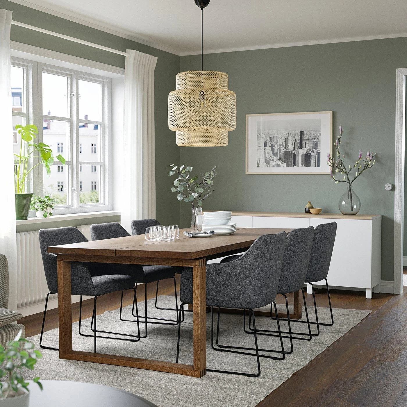 IKEA MÖRBYLÅNGA Tisch Eichenfurnier Braun