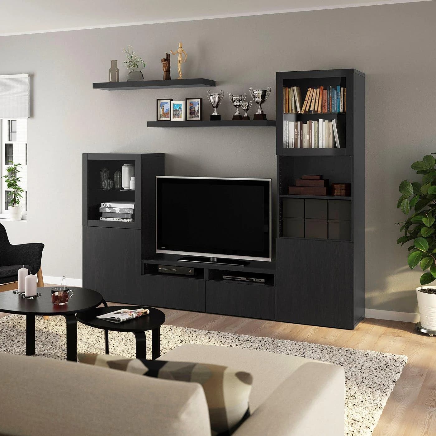 IKEA BESTÅ / LACK TV-Möbel Kombination Dunkelbraun