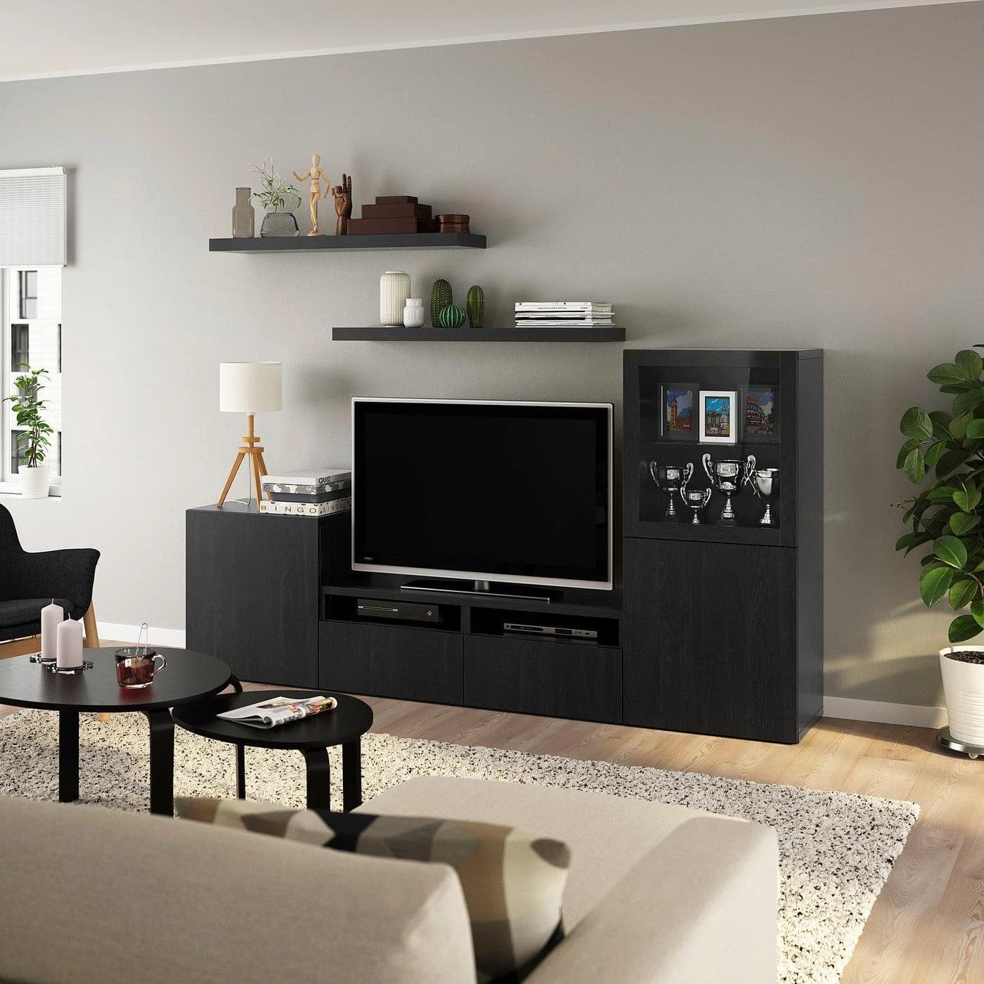 IKEA BESTÅ / LACK TV-Möbel Kombination Dunkelbraun