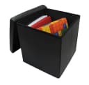 style home Sitzhocker mit Stauraum faltbar Schwarz Kunstleder Bild 3