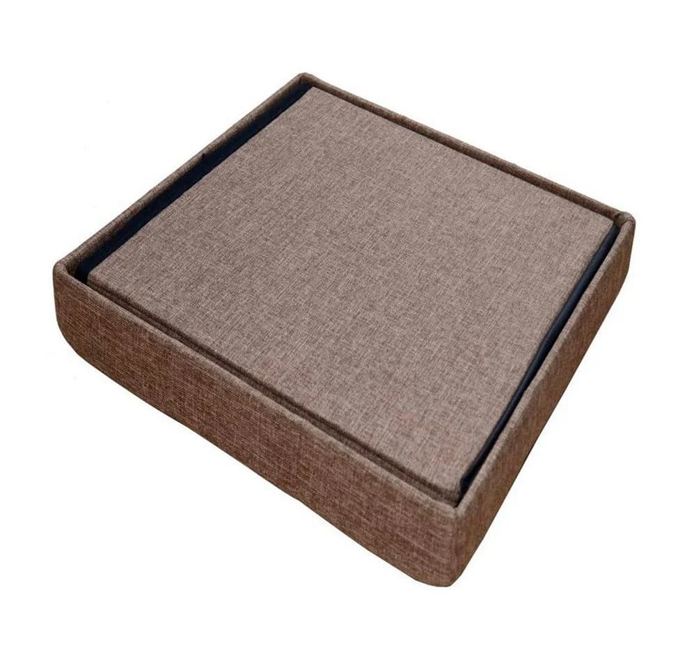 style home Sitzhocker mit Stauraum Braun Leinen faltbar - Bild 5
