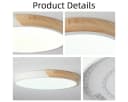 style home LED Deckenleuchte Holz Dimmbar mit Fernbedienung 36W Bild 4
