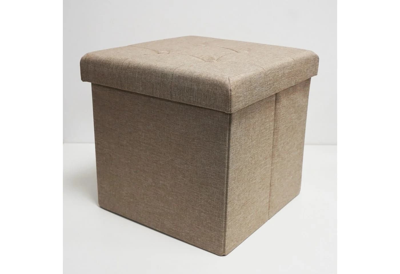 style home Sitzhocker mit Stauraum Grau Leinen faltbar - Bild 2