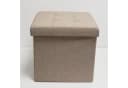 style home Sitzhocker mit Stauraum Grau Leinen faltbar Bild 3
