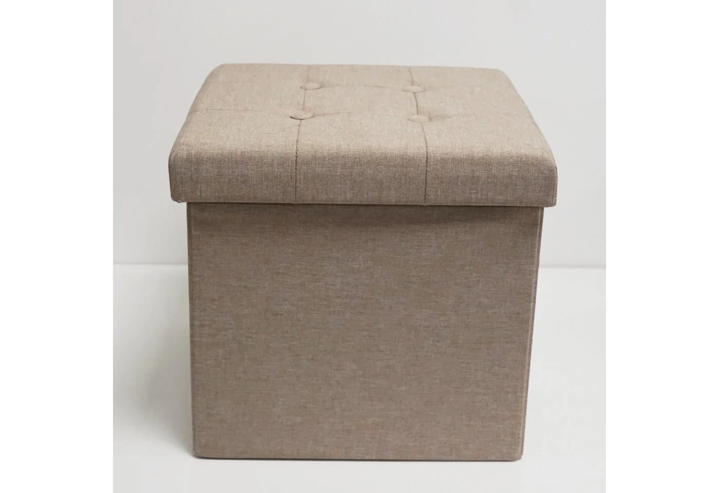 style home Sitzhocker mit Stauraum Grau Leinen faltbar - Bild 3