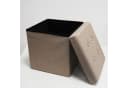 style home Sitzhocker mit Stauraum Grau Leinen faltbar Bild 4