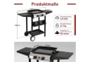 LALAHO Gasgrill Grillwagen 2 Brenner Schwarz Edelstahl Bild 3