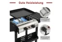 LALAHO Gasgrill Grillwagen 2 Brenner Schwarz Edelstahl Bild 5