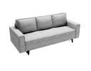Goldstoff Schlafsofa LUX 225 cm mit Schlaffunktion und Bettkasten Grau Bild 1