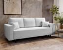 Goldstoff Schlafsofa LUX 225 cm mit Schlaffunktion und Bettkasten Grau Bild 2